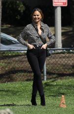 CHRISSY TEIGEN and John Legend Arrives at a Park in Beverly Hills 03/05/2022