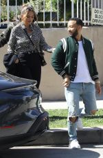 CHRISSY TEIGEN Out and About in Beverly Hills 03/05/2022