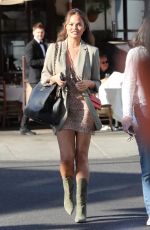 CHRISSY TEIGEN Out for Lunch at Il Pastaio in Beverly Hills 03/22/2022