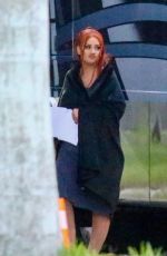 CHRISTINE AGUILERA Prepares to Film Her Music Video in Miami 03/10/2022