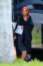 CHRISTINE AGUILERA Prepares to Film Her Music Video in Miami 03/10/2022