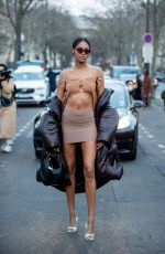 CINDY BRUNA Arrives at Elie Saab Fashion Show in Paris 03/05/2022