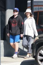 CLAUDIA TRAISAC and Josh Hutcherson Out for Coffee in Los Feliz 03/07/2022