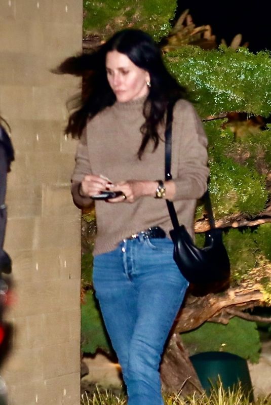 COURTENEY COX and COCO ARQUETTE Out for Dinner with Family at Nobu in Malibu 03/10/2022