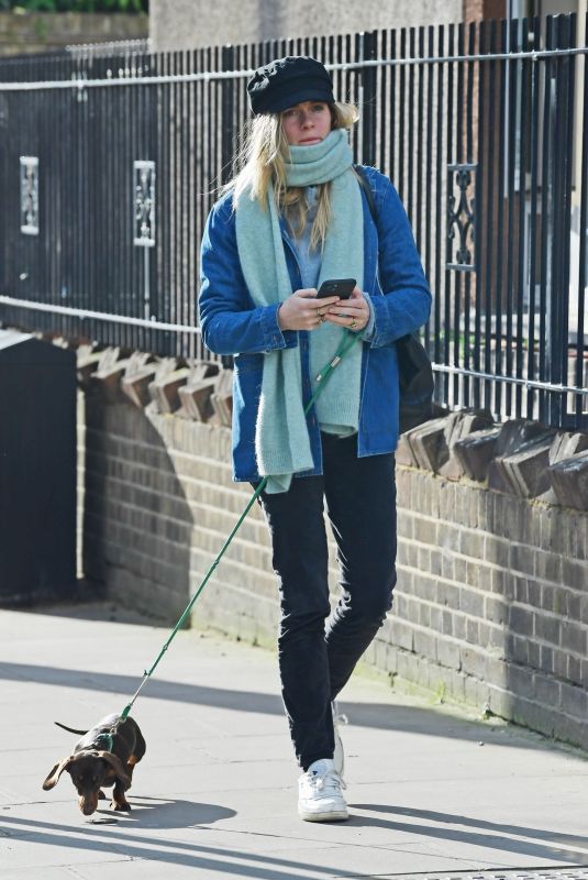 CRESSIDA BONAS Out with Her Dog in London 03/10/2022