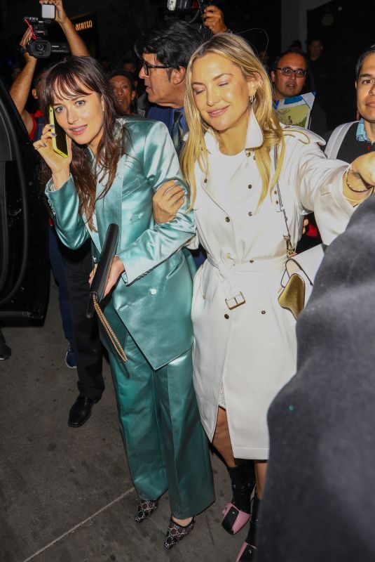 DAKOTA JOHNSON and KATE HUDSON Leaves W Magazine Event in Los Angeles 03/24/2022