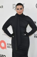 DEMI LOVATO Arrives at Elton John AIDS Foundation