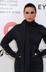 DEMI LOVATO Arrives at Elton John AIDS Foundation