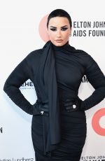 DEMI LOVATO Arrives at Elton John AIDS Foundation