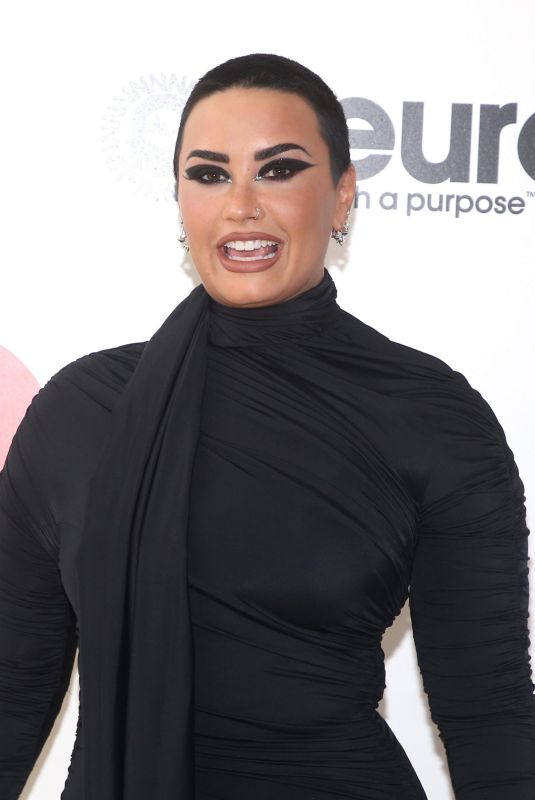 DEMI LOVATO at Elton John AIDS Foundation’s 30th Annual Academy Awards Viewing Party in West Hollywood 03/27/2022