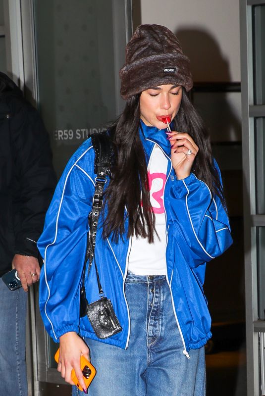 DUA LIPA Leaves a Studio in New York 02/28/2022