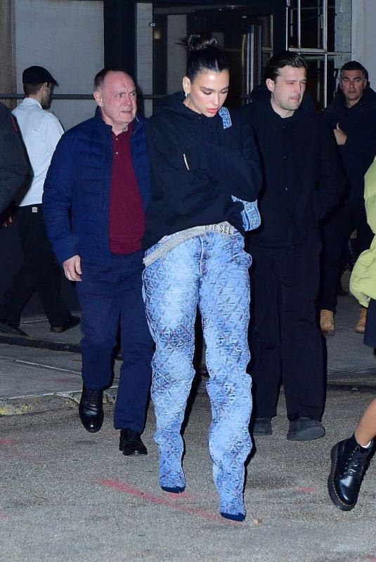 DUA LIPA Out for Dinner in New York 03/03/2022