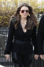 ELIZABETH HURLEY and NATHALIE COX on the Set of Christmas in the Caribbean in London 03/17/2022