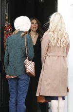 ELIZABETH HURLEY and NATHALIE COX on the Set of Christmas in the Caribbean in London 03/17/2022