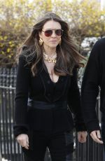 ELIZABETH HURLEY and NATHALIE COX on the Set of Christmas in the Caribbean in London 03/17/2022