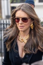 ELIZABETH HURLEY and NATHALIE COX on the Set of Christmas in the Caribbean in London 03/17/2022