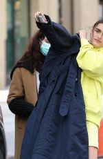 ELLA ECKERSLEY on the Set of a Maybelline Commercial in New York 03/13/2022