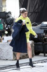 ELLA ECKERSLEY on the Set of a Maybelline Commercial in New York 03/13/2022