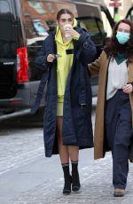 ELLA ECKERSLEY on the Set of a Maybelline Commercial in New York 03/13/2022