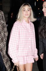 ELLA PURNELL Arrives at Miu Miu Dinner at Paris Fashion Week 03/08/2022
