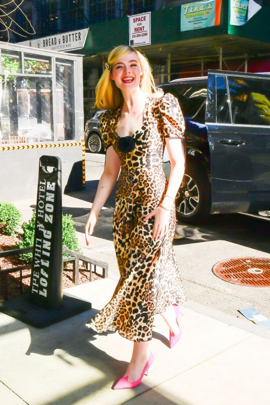 ELLE FANNING Leaves Kelly and Ryan Show in New York 03/29/2022