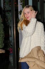ELLE FANNING Out for Dinner in New York 03/29/2022