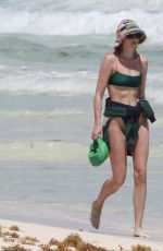 ELSA HOSK in Bikini Walking on the Beach in Tulum 03/19/2022