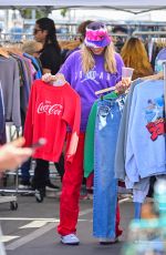 ELSA HOSK Shopping at Rose Bowl Flea Market in Pasadena 03/13/2022