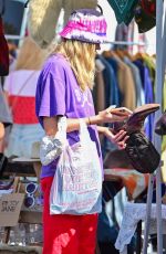 ELSA HOSK Shopping at Rose Bowl Flea Market in Pasadena 03/13/2022