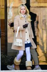 EMILY ALYN LIND on the Set of Gossip Girl in New York 03/01/2022