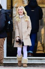 EMILY ALYN LIND on the Set of Gossip Girl in New York 03/01/2022