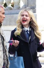 EMILY ALYN LIND on the Set of Gossip Girl in New York 03/22/2022