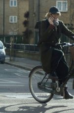 EMILY BEECHAM Out for Bike Rides in London 03/01/2022