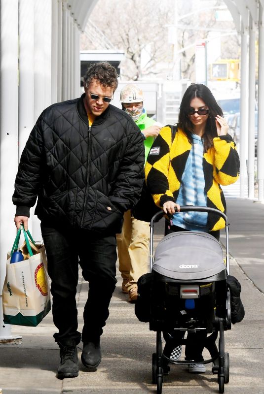 EMILY RATAJKOWSKI and Sebastian Bear-McClard Out with Their Baby in New York 03/08/2022