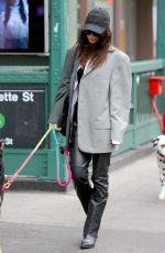 EMILY RATAJKOWSKI Out with Her Dog Colombo in New York 03/23/2022