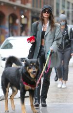 EMILY RATAJKOWSKI Out with Her Dog Colombo in New York 03/23/2022
