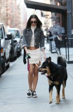 EMILY RATAJKOWSKI Out with Her Dog in New York 03/16/2022