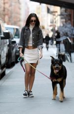 EMILY RATAJKOWSKI Out with Her Dog in New York 03/16/2022