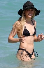 EUGENIE BOUCHARD in Bikini at Beach in Miami 03/27/2022