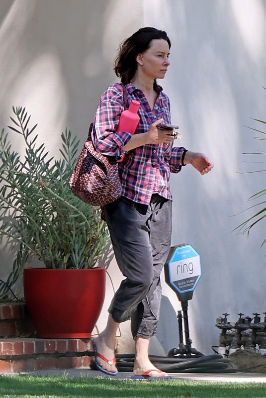 EVANGELINE LILLY Leaves a Friends House in Los Feliz 03/23/2022