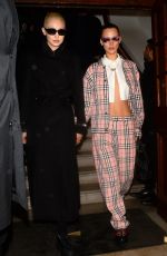GIGI and BELLA HADID Arrives at Burberry Fashion Show in London 03/11/2022