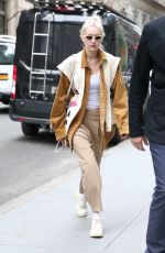 GIGI HADID Arrives at Ralph Lauren Fashion Show at Museum of Modern Art in New York 03/22/2022
