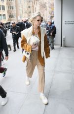 GIGI HADID Arrives at Ralph Lauren Fashion Show at Museum of Modern Art in New York 03/22/2022