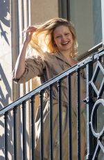 GIGI HADID at a Photoshoot at Costes Hotel in Paris 02/28/2022