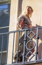 GIGI HADID at a Photoshoot at Costes Hotel in Paris 02/28/2022