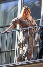 GIGI HADID at a Photoshoot at Costes Hotel in Paris 02/28/2022