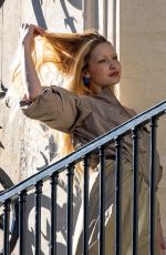 GIGI HADID at a Photoshoot at Costes Hotel in Paris 02/28/2022