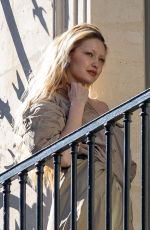 GIGI HADID at a Photoshoot at Costes Hotel in Paris 02/28/2022
