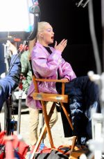 GIGI HADID on the Set of a Commercial in New York 03/21/2022