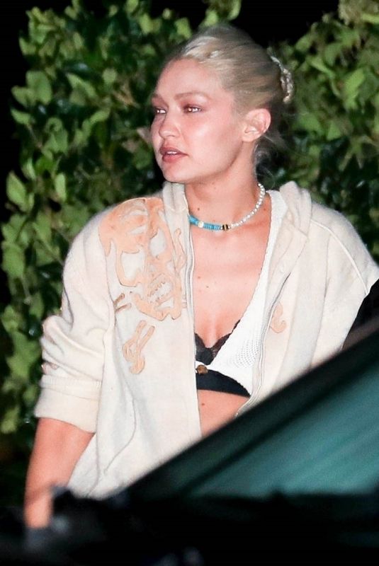 GIGI HADID Out for Dinner at Nobu in Malibu 03/25/2022